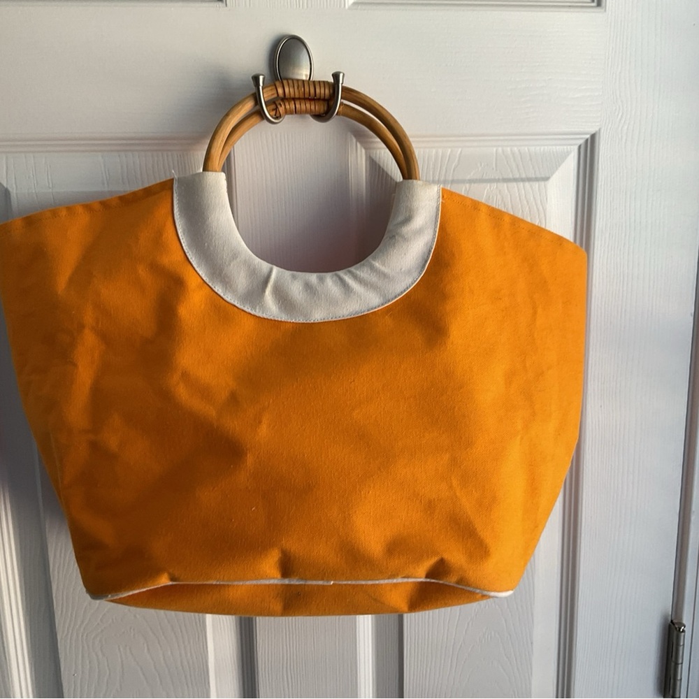 Clarins Orange and White Tote Women's Bag - Picture 2 of 10